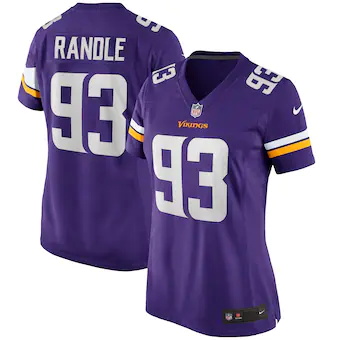 womens nike john randle purple minnesota vikings game retir